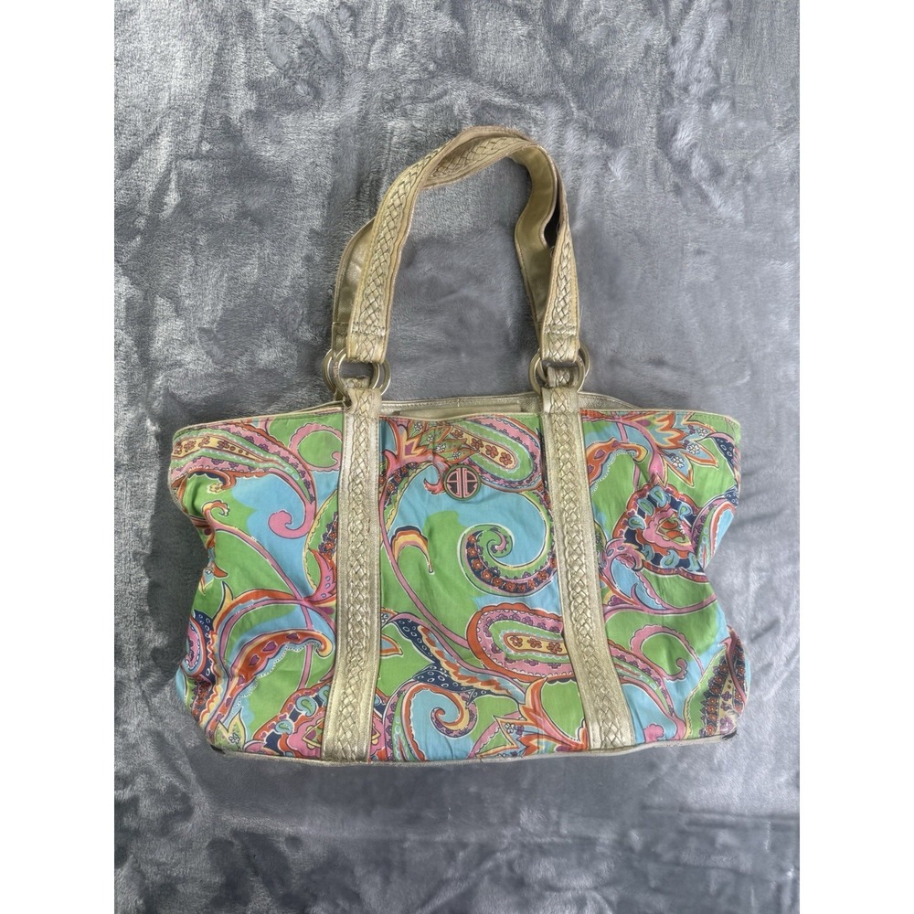 Lilly Pulitzer Jewel Of Pool Weekender Tote Bag Paisley Pattern Multicolor